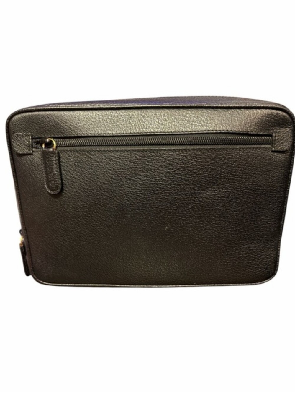 Gucci Black Leather VINTAGE Toiletry Pouch EUC